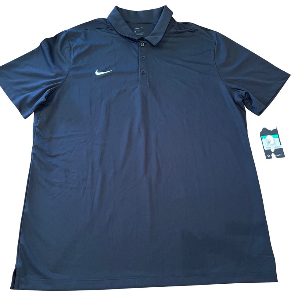 Nike Mens Dry-Fit Short Sleeve Polo Shirt Black Size XL NWT